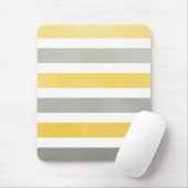 Gelb-Graustreifen-Muster-Mousepad Mousepad (Mit Mouse)