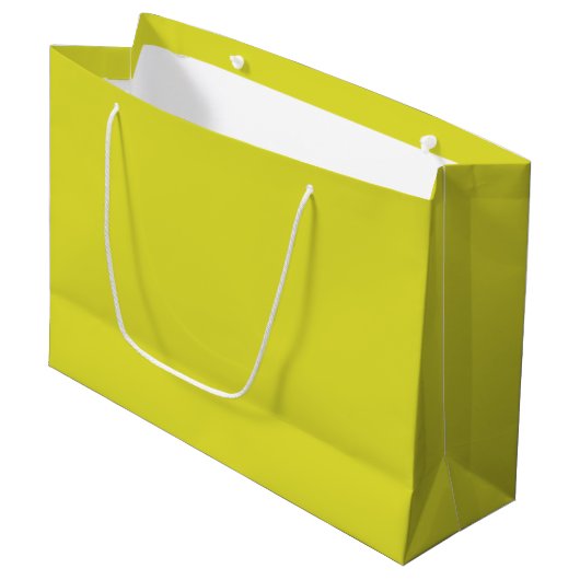 Gelb Große Geschenktüte (Vorderseite Schrägansicht)