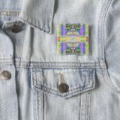 Gelb Grün Blau Lila Geometrisch Button (Beispiel)