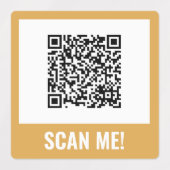Gelb grün blau scanne mich! QR-Code-Labels Etiketten (Design 1)