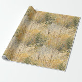 Gelb Grün Braune Bäume Geschenkpapier (Ungerollt)