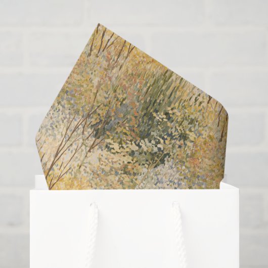 Gelb Grün Braune Bäume Seidenpapier (Geschenktüte)