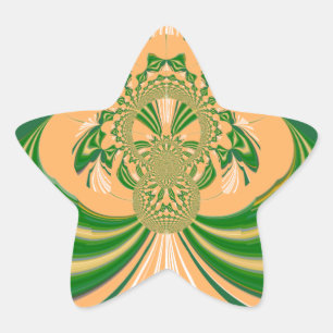 Gelb Grün Design. Stern-Aufkleber