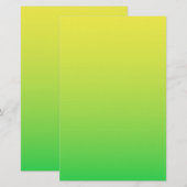 Gelb-Grün-Farbe Briefpapier (Vorne/Hinten)