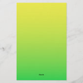 Gelb-Grün-Farbe Briefpapier (Rückseite)