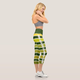 Gelb/grün-gelb-Gelbwaikenkapsel, XS (0-2) Capri Leggings