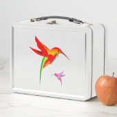 Gelb-Grün-Hummingvogel Metall Lunch Box (Beispiel)