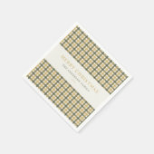 Gelb-grün kariertes Weihnachten Serviette (Ecke)
