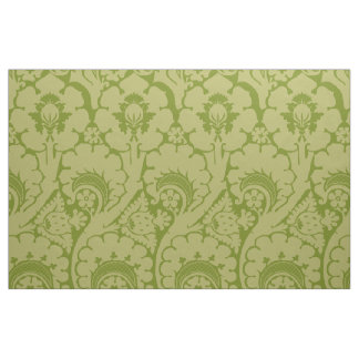 Gelb-Grün Renaissance-Blumen Stoff