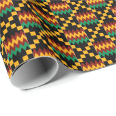 Gelb, Grün, Rot, Horizontales schwarzes Ententuch Geschenkpapier (Rolleneckpunkt)