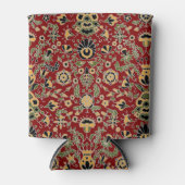 Gelb, grün, schwarz auf tiefrot dosenkühler (Vorderseite)