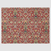 Gelb, grün, schwarz auf tiefrot seidenpapier (Vorderseite)