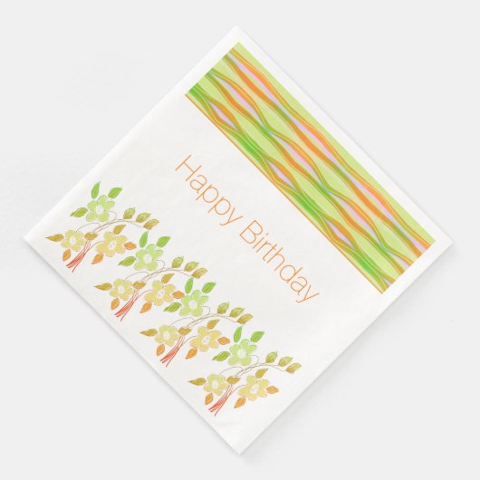 Gelb grün und orange serviette (Ecke)