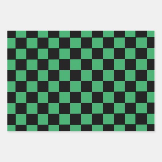 Gelb grün und schwarz geschenkpapier set (Vorderseite 3)