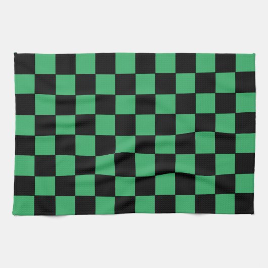 Gelb grün und schwarz geschirrtuch (Horizontal)