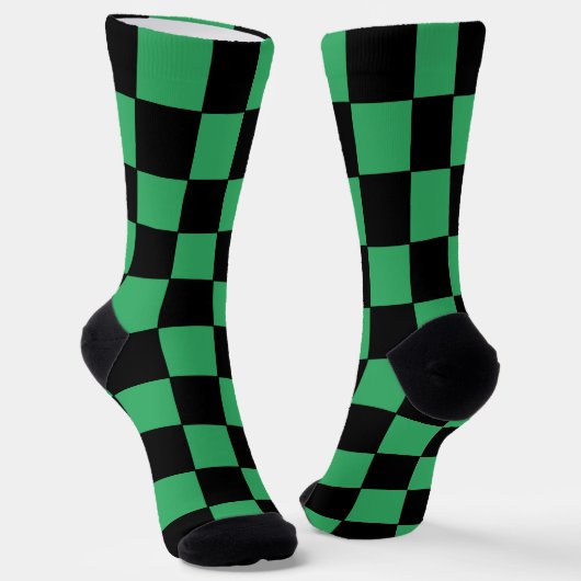Gelb grün und schwarz socken (Gewinkelt)