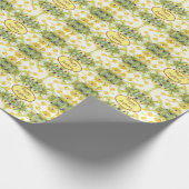 Gelb grün und weiß geschenkpapier (Ecke)