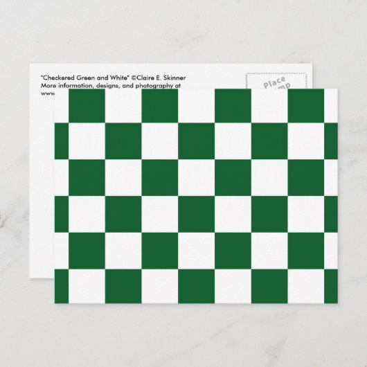 Gelb grün und weiß postkarte (Vorne/Hinten)