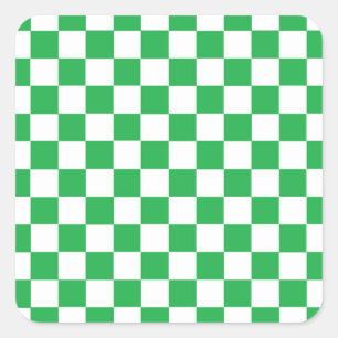 Gelb grün und weiß quadratischer aufkleber