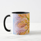 Gelb-grüne Aquarell-Blumen-Boho-Mandala Tasse (Links)