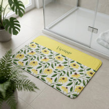 Gelb-grüne Aquarell-Wildblumen-Monogramm