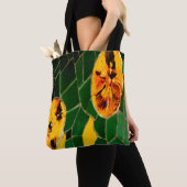 Gelb-grüne Blumenmuster Tasche (Von Nahem)