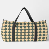 Gelb Grüne Checker-Diamant-Muster groß Duffle Bag (Vorderseite)