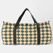 Gelb Grüne Checker-Diamant-Muster groß Duffle Bag (Rückseite)