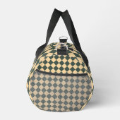 Gelb Grüne Checker-Diamant-Muster Klein Duffle Bag (Rechts)
