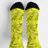 Gelb Grüne Dreiecksmuster Socken (Oben)