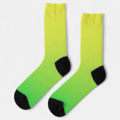 Gelb-Grüne Farbe Socken (Linkes Detail)