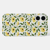 Gelb grüne Sonnenblume Wasserfarbe Wildblume Case-Mate iPhone Hülle (Rückseite (Horizontal))