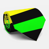 Gelb, grüne u. schwarze horizontale krawatte (Gerollt)