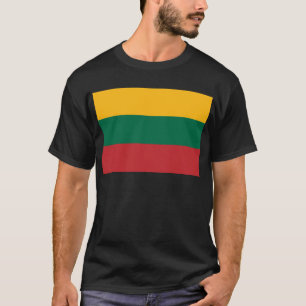 Gelb-grüne und rote Flagge Litauens T-Shirt