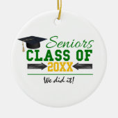 Gelb-grüner Abschluss Keramikornament (Vorne)