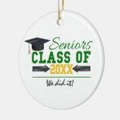 Gelb-grüner Abschluss Keramikornament (Links)