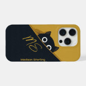 Gelb-grüner iPhone-Hüllen-Katze mit Blick iPhone Hülle (Rückseite (Horizontal))