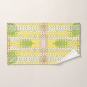 gelb-grünes Motiv Badhandtuch Set (Handtuch)