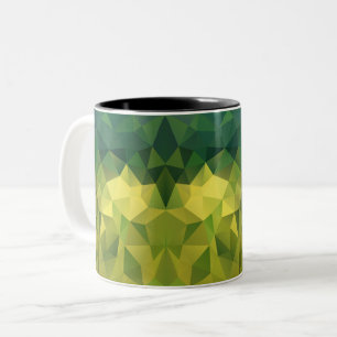 Gelb-grünes Muster Zweifarbige Tasse