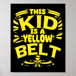 Gelb-Gürtel-Karate-Student Martial Arts Poster