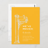 Gelb haben wir bewegte verzweifelte Mailbox bewege Postkarte (Vorne/Hinten)