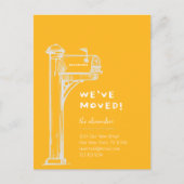 Gelb haben wir bewegte verzweifelte Mailbox bewege Postkarte (Vorderseite)