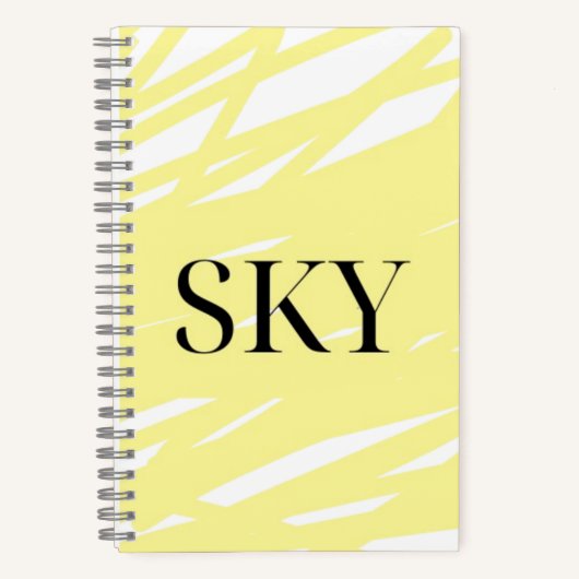 Gelb Himmel Notizbuch (Vorderseite)