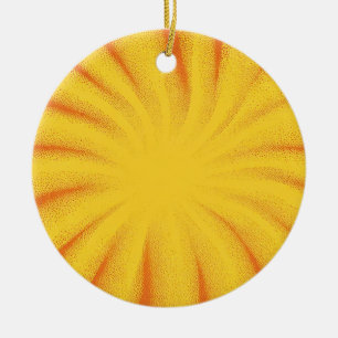 Gelb Hintergrund Sonnenstrahl – Retro Vintage Text Keramik Ornament