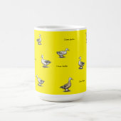 Gelb Ich liebe Enten Kaffeetasse (Mittel)