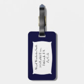 Gelb (Imitat Stein) Religiöses Kreuz/Personalisier Gepäckanhänger (Rückseite vertikal)