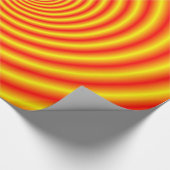Gelb in Rot über Orange Spiral Geschenkpapier (Ecke)