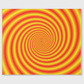 Gelb in Rot über Orange Spiral Geschenkpapier (Flach)