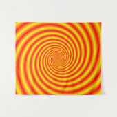 Gelb in Rot über Orange Spiral Wandteppich (Vorderseite (Horizontal))