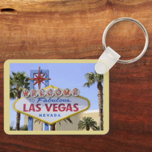 Gelb individuelles Las Vegas Nevada Willkommenssch Schlüsselanhänger